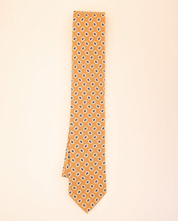 Gravata 100% Seda em Amarelo Escuro